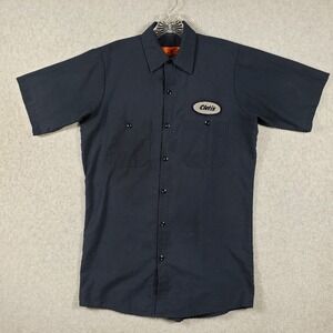 Red Kap Mens S Work Shirt‎ Cletis Wing Bar Pluckers Embroidered Gorpcore Utility